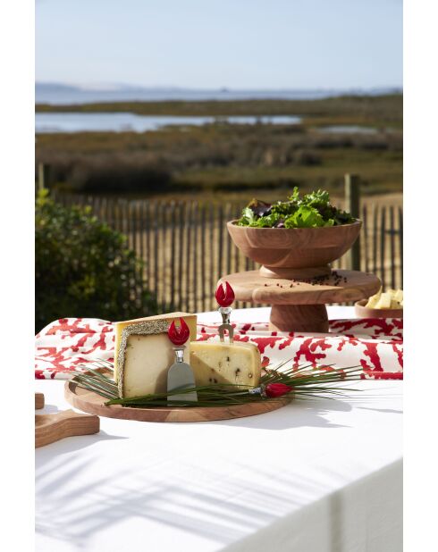 3 Couteaux à fromage bordemer rouges