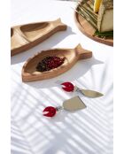 3 Couteaux à fromage bordemer rouges