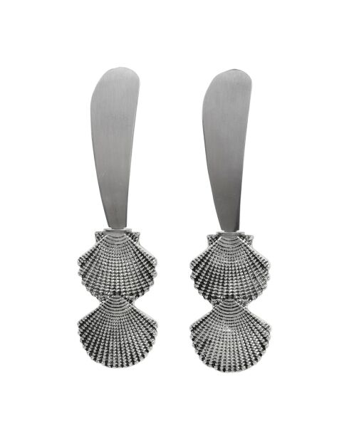 2 Couteaux à beurre boites coquillage