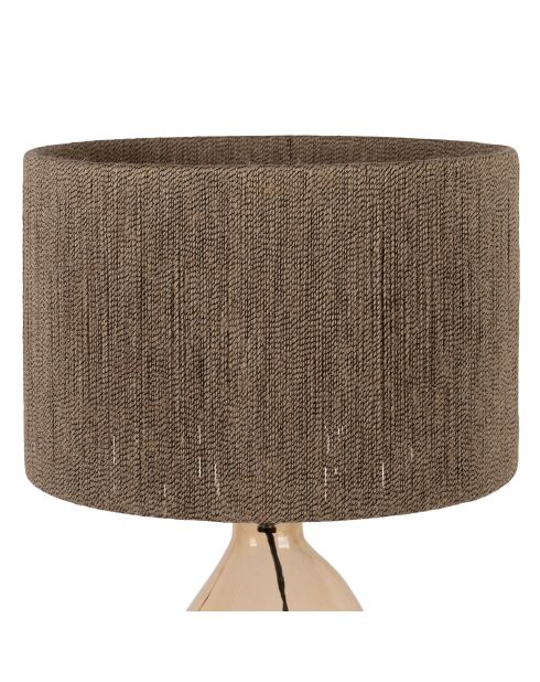 Lampe heliac ambre/naturel - d30xh60cm