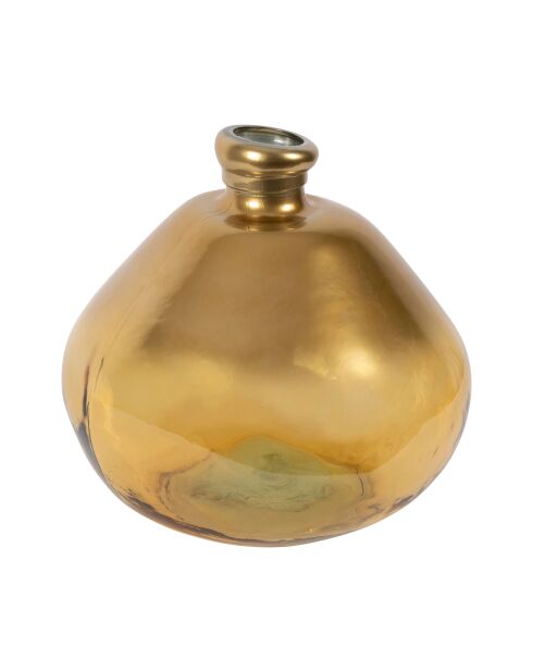 Vase colibri doré/ambre- d33hx 33cm