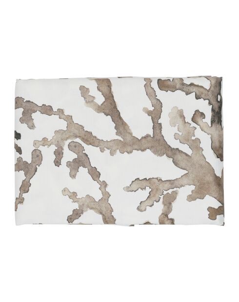 Mantel Estran blanco/marrón - 160x160 cm