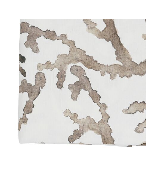 Mantel Estran blanco/marrón - 160x160 cm