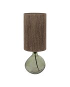 Lampe heliac vert/naturel - d17xh46