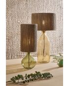 Lampe heliac vert/naturel - d17xh46