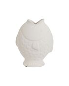 Vase poisson blanc - 17.5x10.5xh22cm
