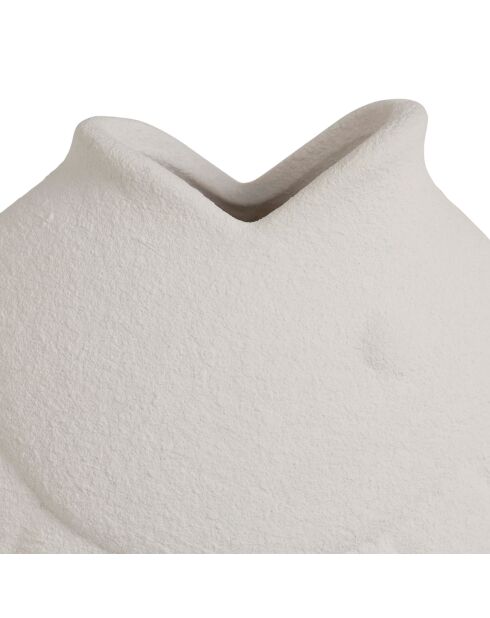 Vase poisson blanc - 17.5x10.5xh22cm