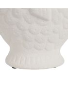 Vase poisson blanc - 17.5x10.5xh22cm