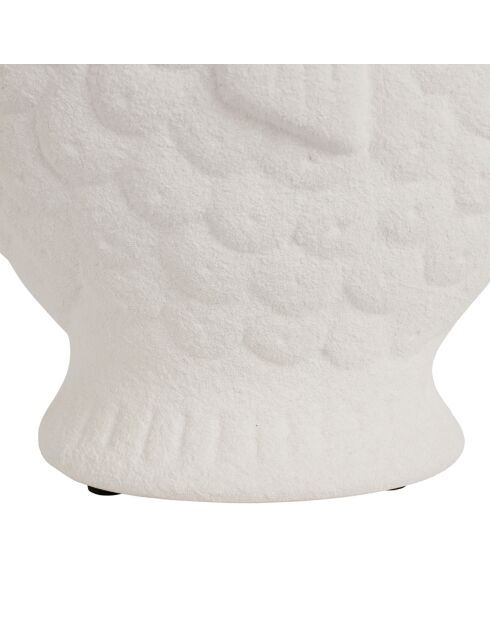 Vase poisson blanc - 17.5x10.5xh22cm