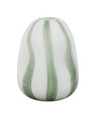 Vase allen sauge/blanc - 23x 22xh29cm