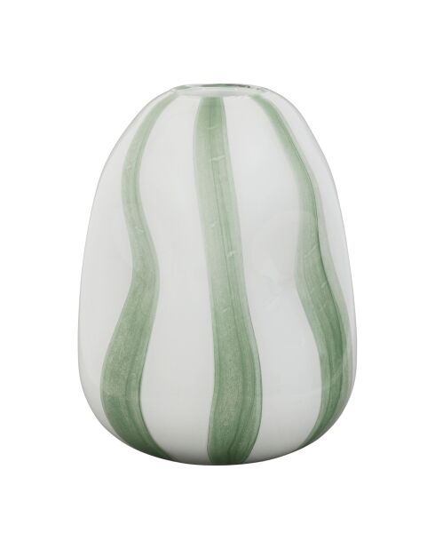 Vase allen sauge/blanc - 23x 22xh29cm