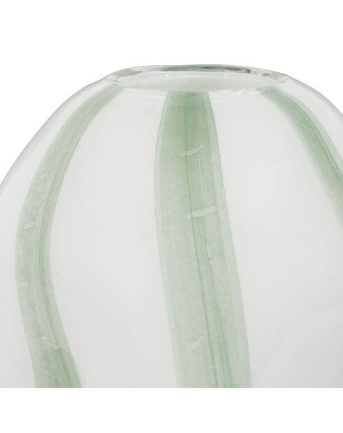 Vase allen sauge/blanc - 23x 22xh29cm