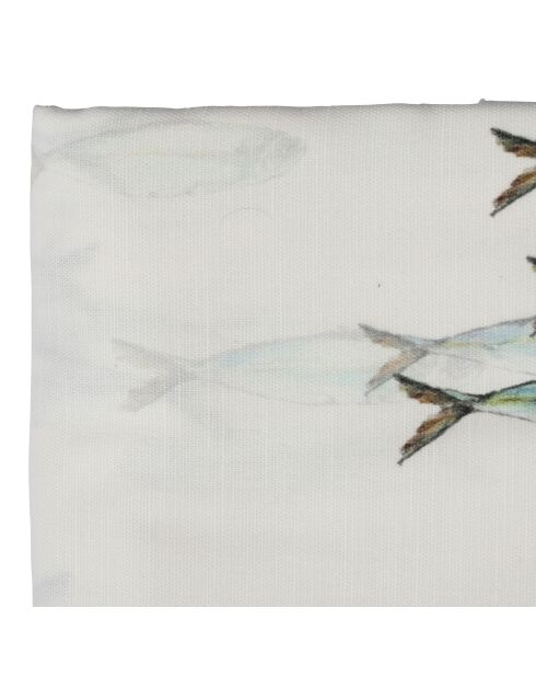 Mantel River blanco/verde - 160x160 cm