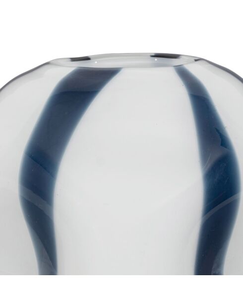 Vase allen bleu/blanc - 21x19xh17cm