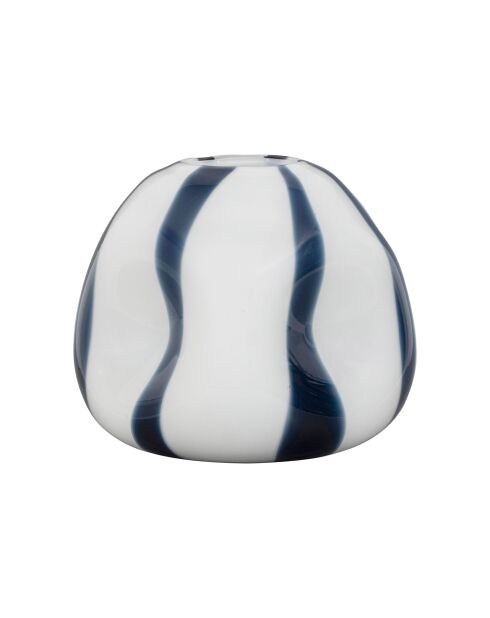 Vase allen bleu/blanc - 21x19xh17cm