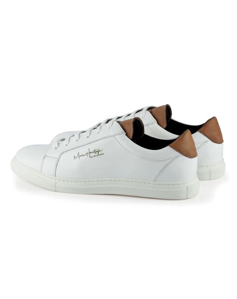 Sneakers Letman in pelle bianca