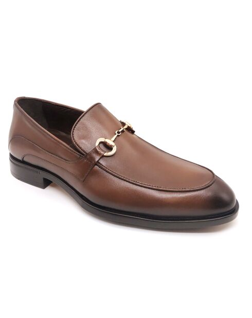 Mocassins en cuir Girano marron clair