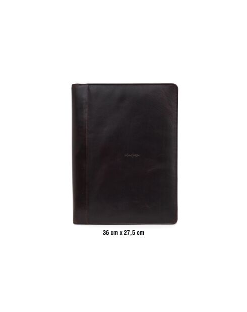 Étui pour ordinateur portable en cuir marron