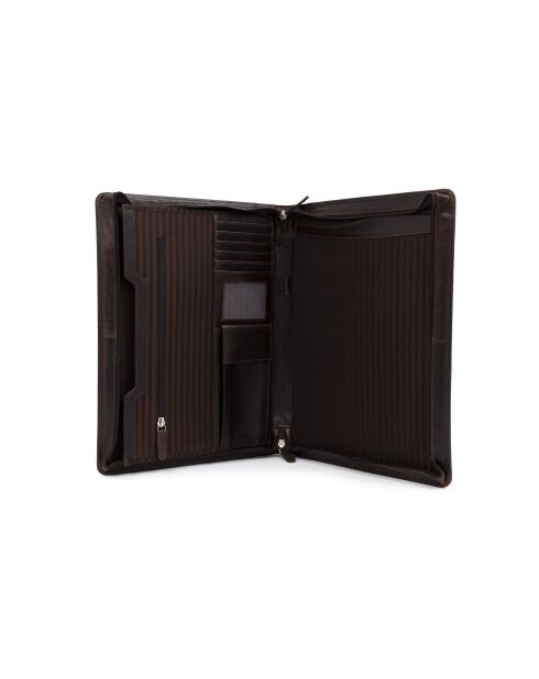 Étui pour ordinateur portable en cuir marron