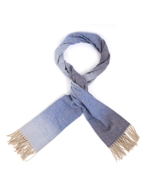 Mucato blauwe gestreepte sjaal voor heren