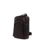 Sac à dos en cuir marron - 26x27x13,2 cm