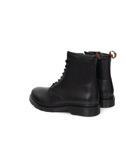 Schwarze Ventor-Lederstiefel