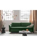 Incantevole divano convertibile Charlie Slim verde a 3 posti - 225x90x85 cm