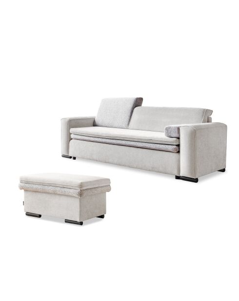 Beigefarbenes ausziehbares 3-Sitzer-Sofa von Groovy Miu, 235 x 95 x 92/82 cm