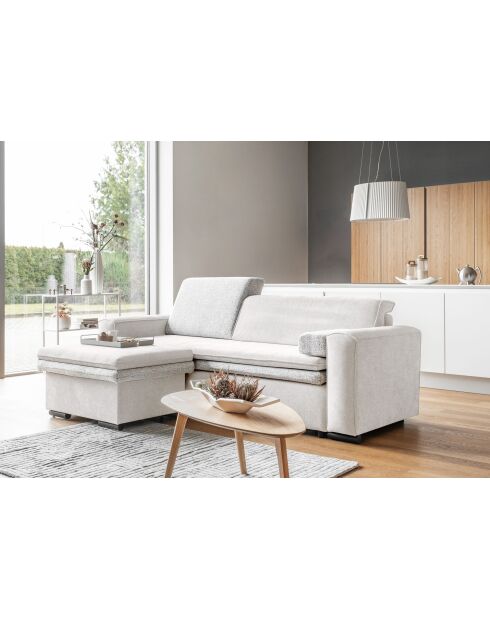 Beigefarbenes ausziehbares 3-Sitzer-Sofa von Groovy Miu, 235 x 95 x 92/82 cm