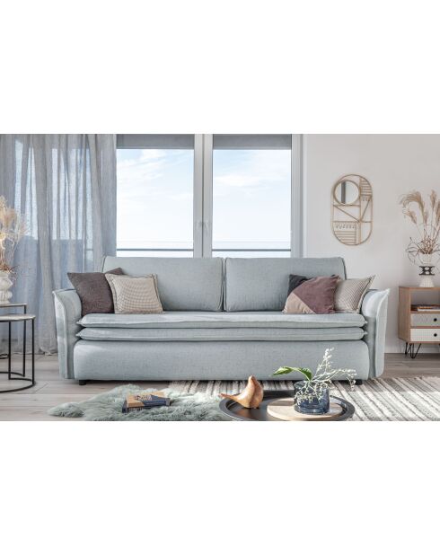 Charming Charlie converteerbare 3-zitsbank lichtgrijs - 225x92x85 cm