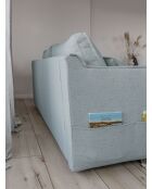 Charming Charlie 3-Sitzer-Ausziehsofa, hellgrau — 225x92x85 cm