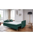 Simon Turquoise ausziehbares 3-Sitzer-Sofa, 207 x 90 x 85 cm