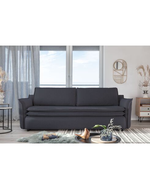 Charming Charlie antraciete converteerbare 3-zitsbank - 225x92x85 cm