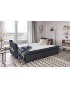 Charming Charlie 3-Sitzer-Ausziehsofa, 225 x 92 x 85 cm, Anthrazit