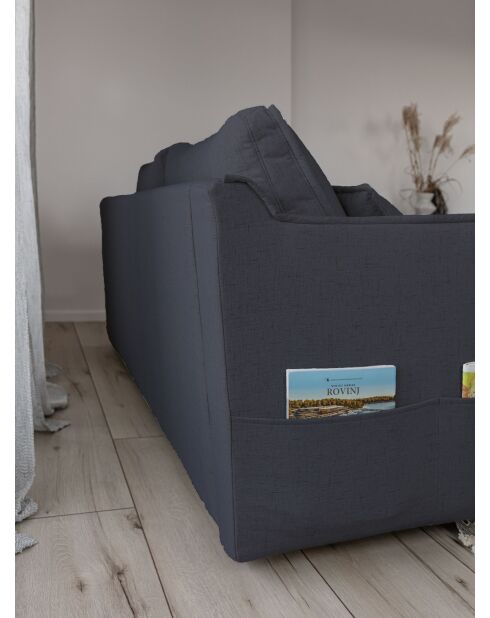 Charming Charlie antraciete converteerbare 3-zitsbank - 225x92x85 cm