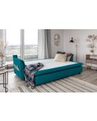 Sofá convertible Charming Charlie Turquesa de 3 plazas - 225x92x85 cm