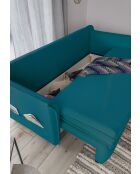 Sofá convertible Charming Charlie Turquesa de 3 plazas - 225x92x85 cm