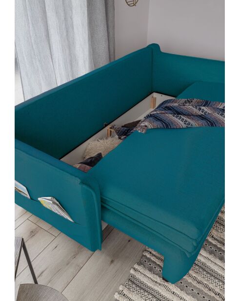 Charming Charlie 3-Sitzer-Ausziehsofa, 225 x 92 x 85 cm, Türkis