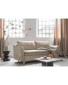 Charmante Charlie Slim Beige converteerbare 3-zitsbank - 225x90x85 cm