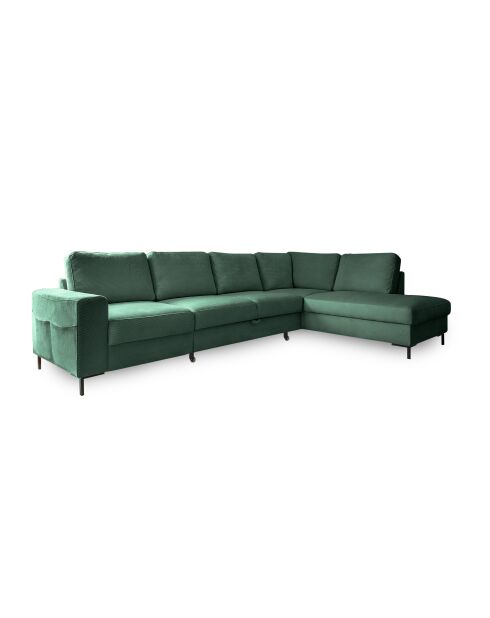 L-MAX Lofty Lilly Ecksofa, umwandelbar, rechtwinklig, Smaragdgrün, 304 x 197 x 84 cm