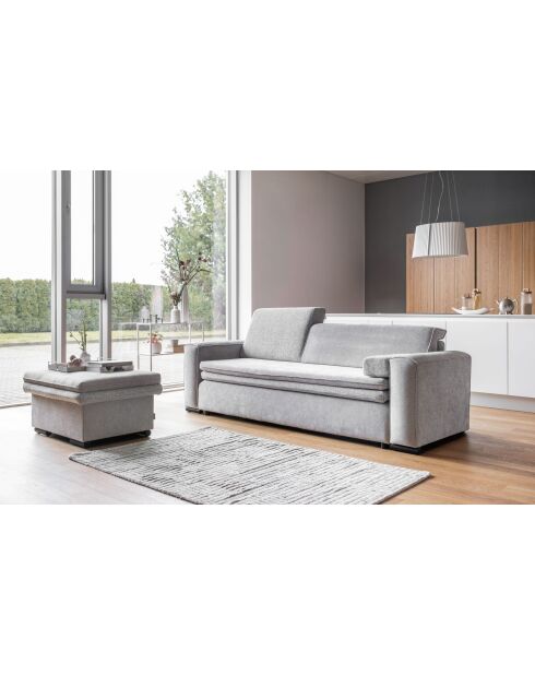 Ausziehbares 3-Sitzer-Sofa von Groovy Miu, 235 x 95 x 92/82 cm, grau