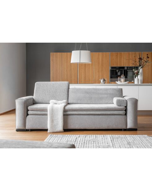 Ausziehbares 3-Sitzer-Sofa von Groovy Miu, 235 x 95 x 92/82 cm, grau