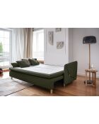 Canapé 3 Places Convertible Simon Olive- 207x90x85 cm
