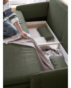 Canapé 3 Places Convertible Simon Olive- 207x90x85 cm