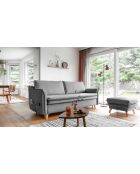 Charming Charlie Slim grijze converteerbare 3-zitsbank - 225x90x85 cm