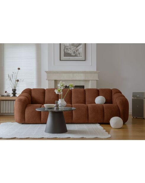 Feste Sofaschale für 3,5/4 Personen, Terrakotta, 260 x 109 x 75 cm
