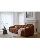 Divano fisso da 3,5/4 posti Shell Terracotta - 260x109x75 cm