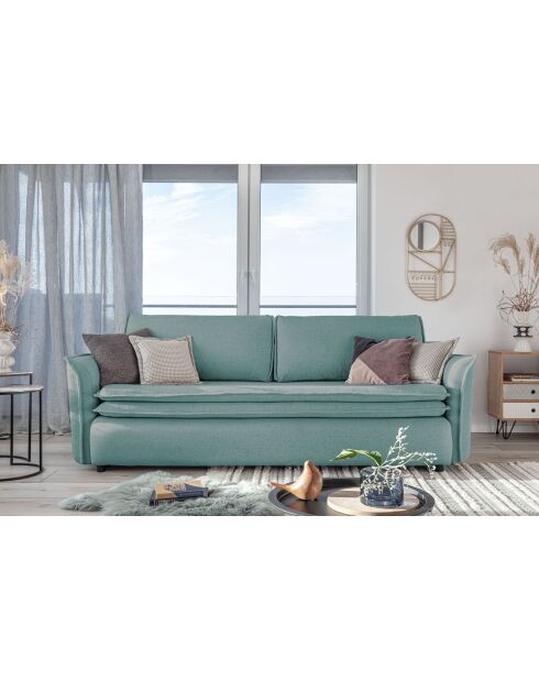 Charming Charlie 3-Sitzer-Ausziehsofa, 225 x 92 x 85 cm, Pastellblau