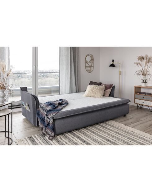 Sofá convertible Charming Charlie Grey de 3 plazas - 225x92x85 cm