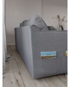 Sofá convertible Charming Charlie Grey de 3 plazas - 225x92x85 cm